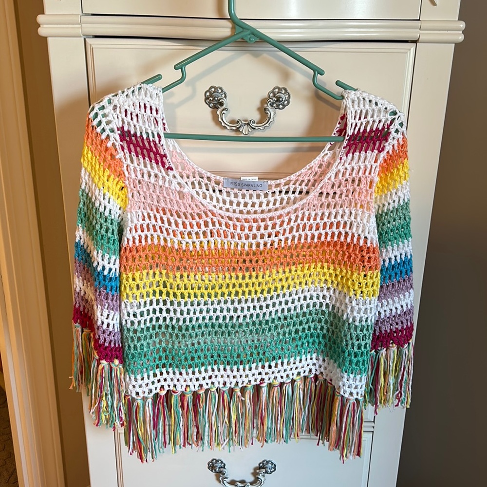 Miss Sparkling Crochet Top NWOT